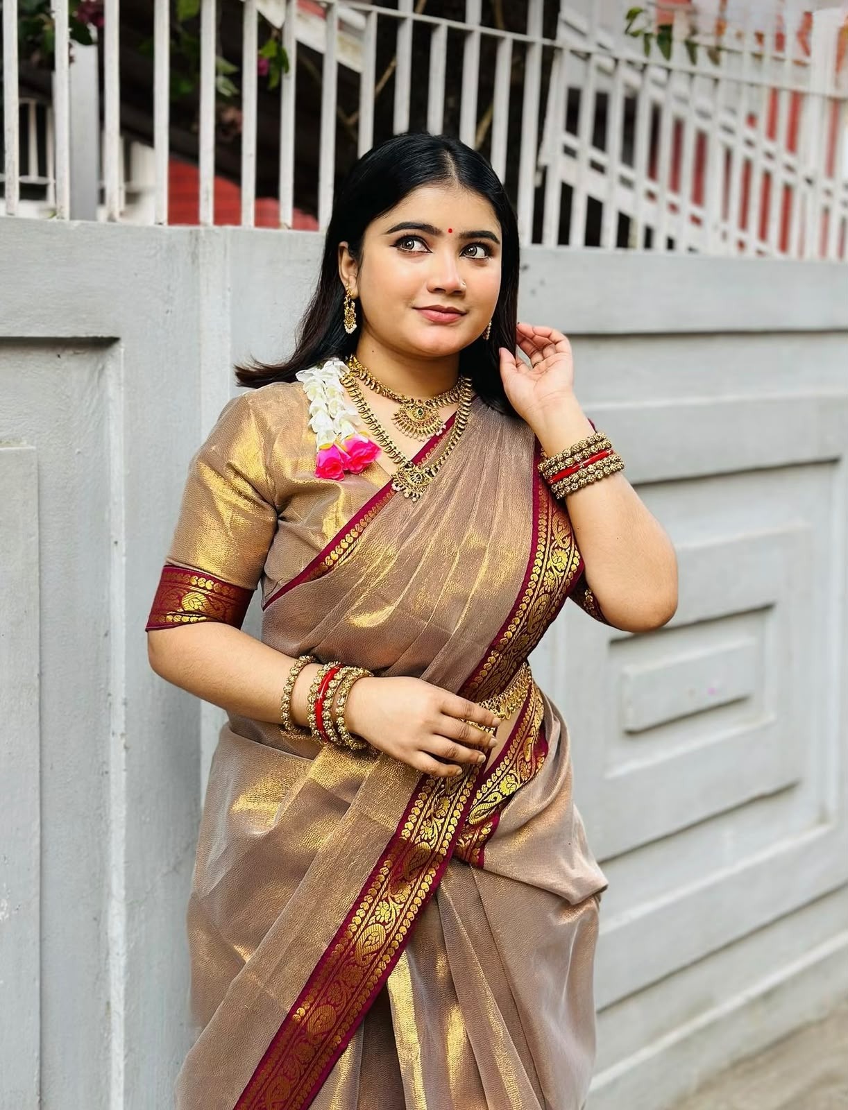 Puja Hit Lama Sharee with Blouse Piece - Image 8