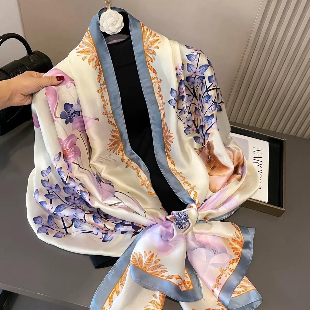 premium Luxury Satin Silk Scarf_img_8