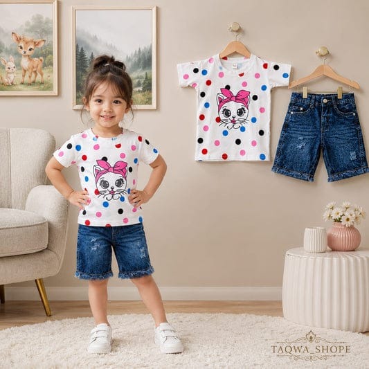 Kids Tshirt and Denim Short Pant Set_img_4