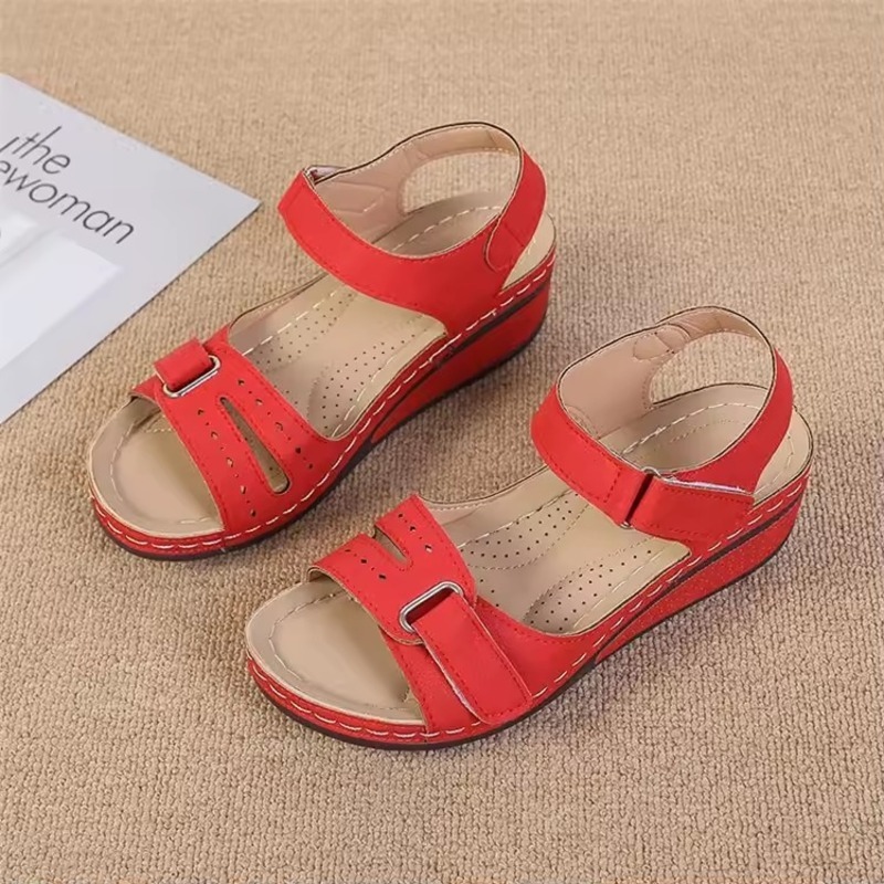 Summer High Heel comfort PU Casual Ladies Wedge Sandals thumbnail 2