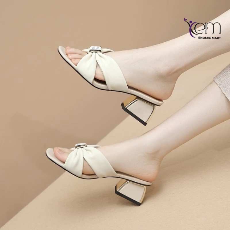 French-style sandals, chunky heeled sandals, new summer thumbnail 2