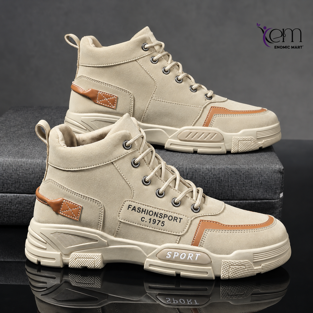 New Men Lace-Up Ankle Boots