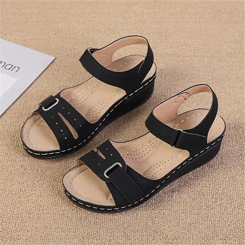 Summer High Heel comfort PU Casual Ladies Wedge Sandals