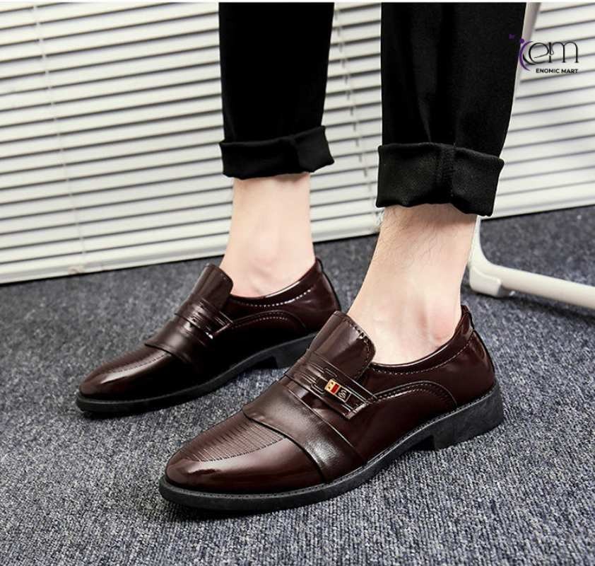 Leather Men's Casual Shoes Business Office thumbnail 2