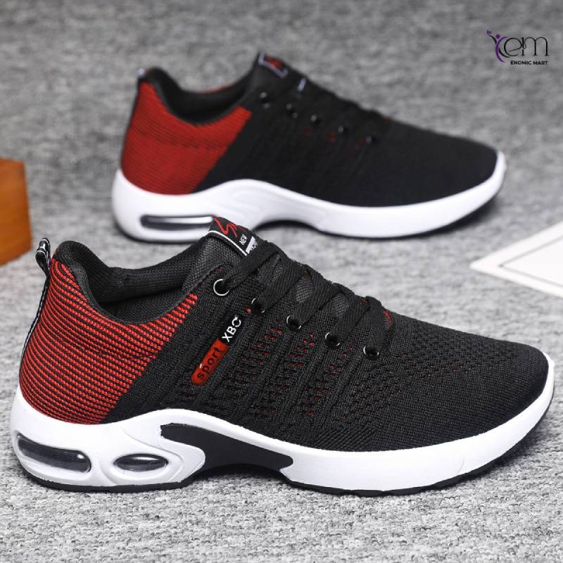 New Men's Lightweight Breathable Lace-Up Running Sneakers thumbnail 2