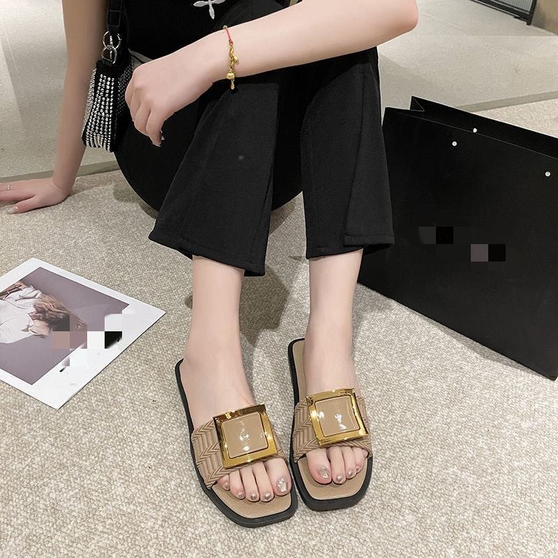 Buckle Soft Bottom Non-slip Flat Sandals thumbnail 2
