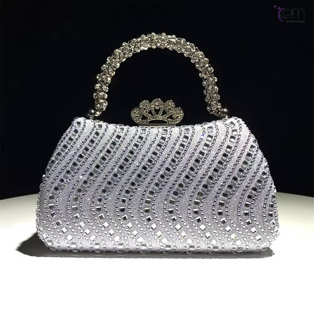 New Cross Border Wave Diamond Handheld Evening Bag thumbnail 2