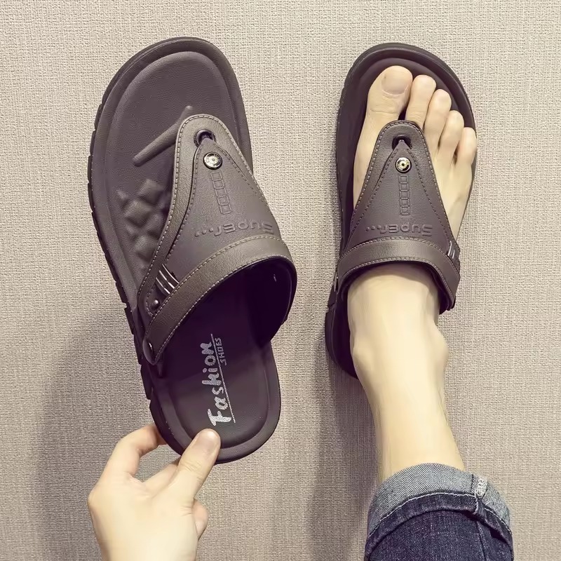 Men's PVC Summer Flat Outdoor Casual Sports Sandals thumbnail 2