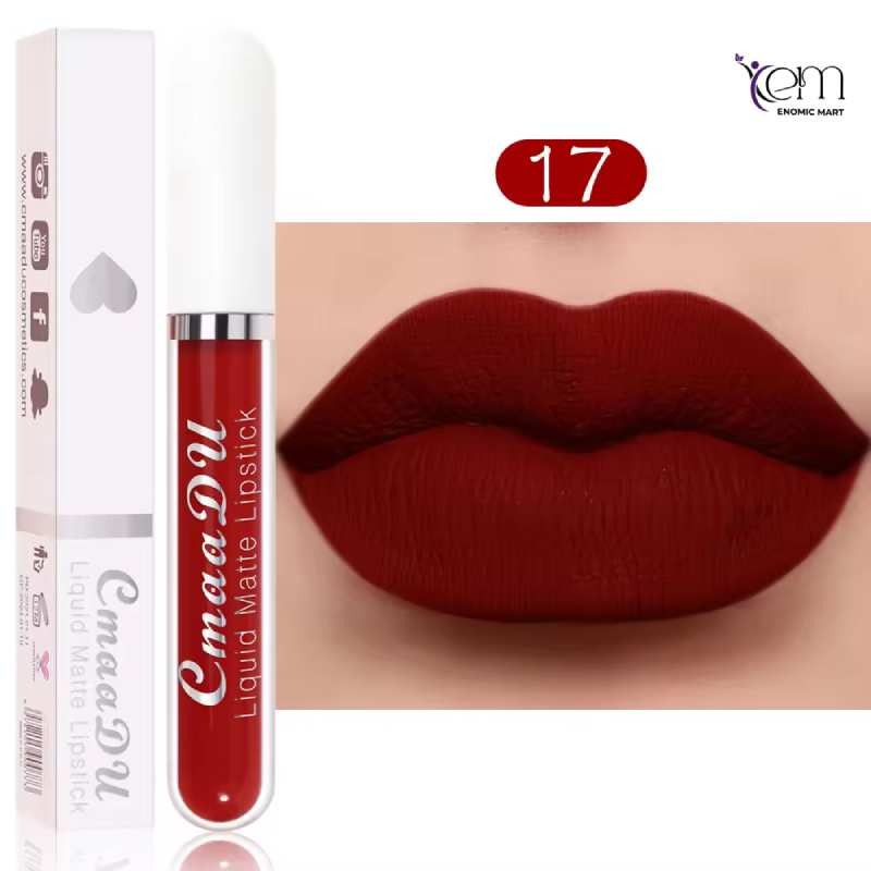 CmaaDu 18 Colors Lips Makeup Lipstick Lip Gloss thumbnail 17