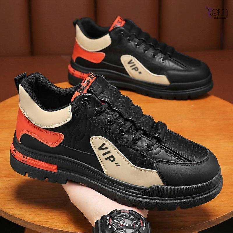 Men's Leather Waterproof Non-slip Walking Sneakers thumbnail 3