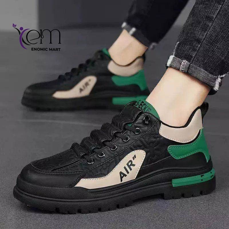 Men's Leather Waterproof Non-slip Walking Sneakers