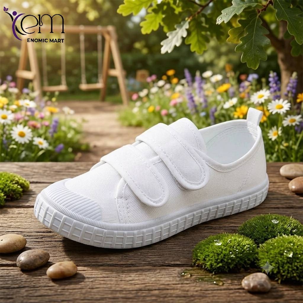 Comfortable Canvas White Ballet School Shoes