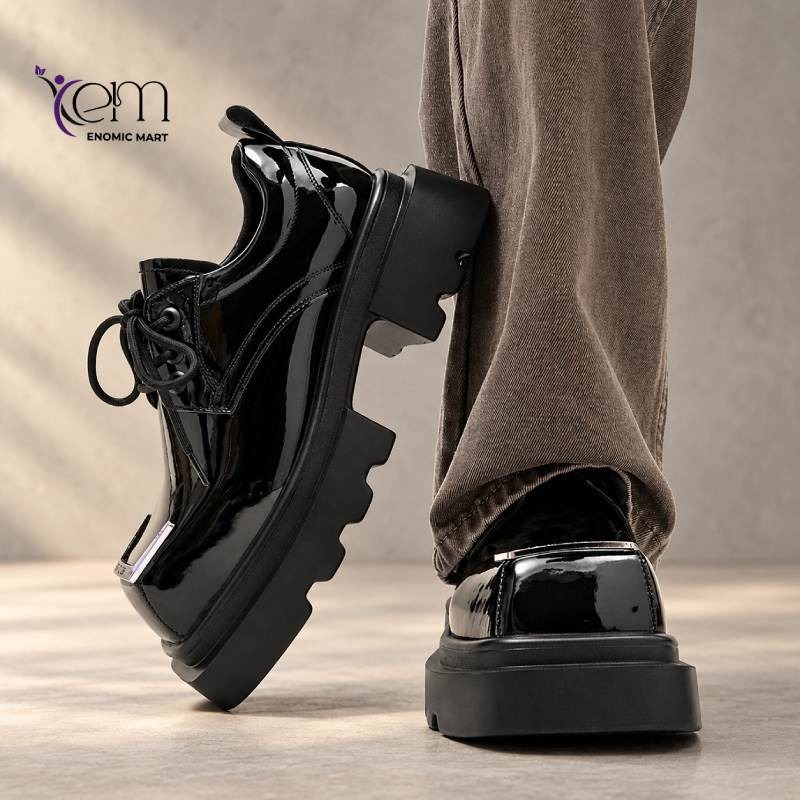 New Arrivals Square-toe Lace-up Leather Shoes thumbnail 2