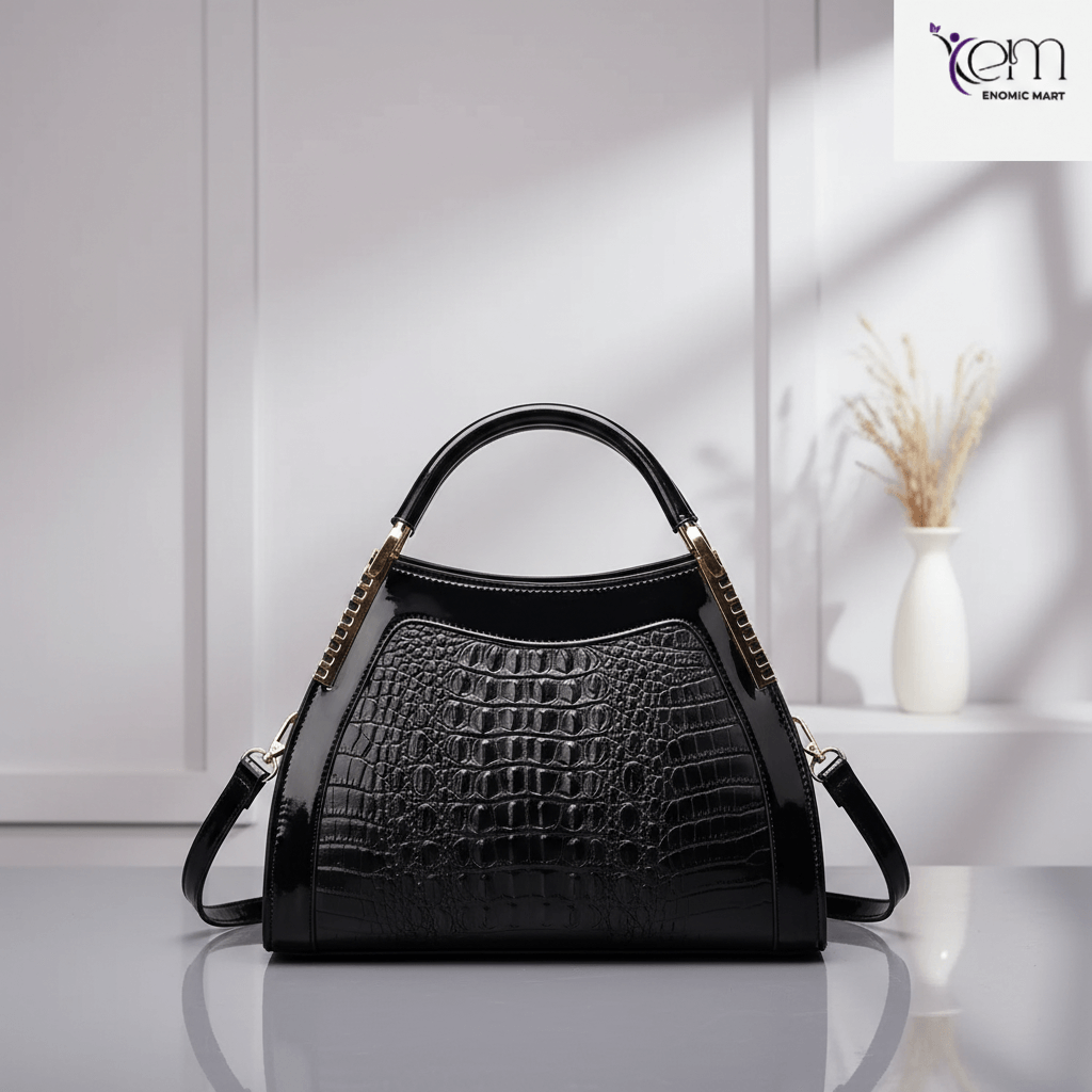 Crocodile Pattern Versatile Fashion Large Capacity Retro Simple Elegant thumbnail 6