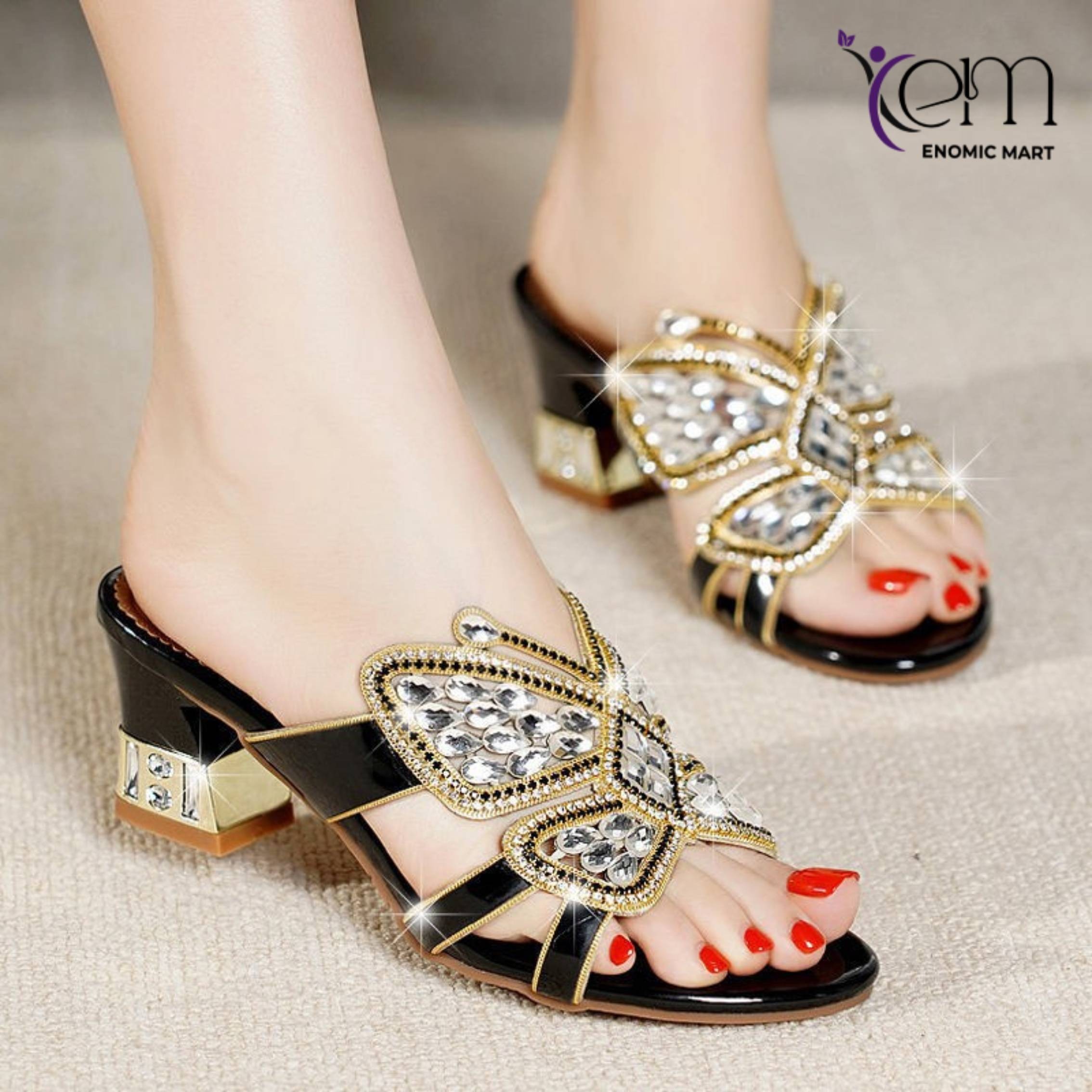 Cross-border chunky heel women's sandals thumbnail 2
