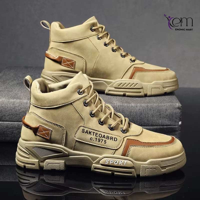 New Men Lace-Up Ankle Boots