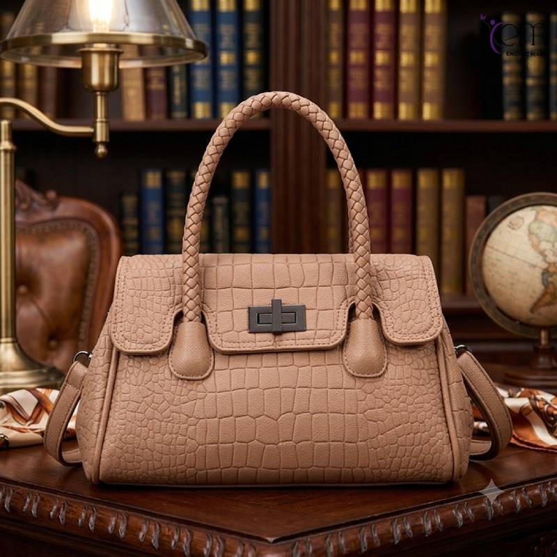 Trendy crocodile pattern middle-aged women's bag thumbnail 3