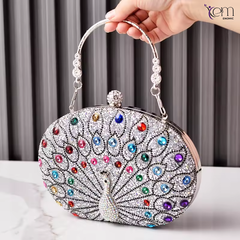 Diamond Inlaid Water Diamond Handbag thumbnail 3