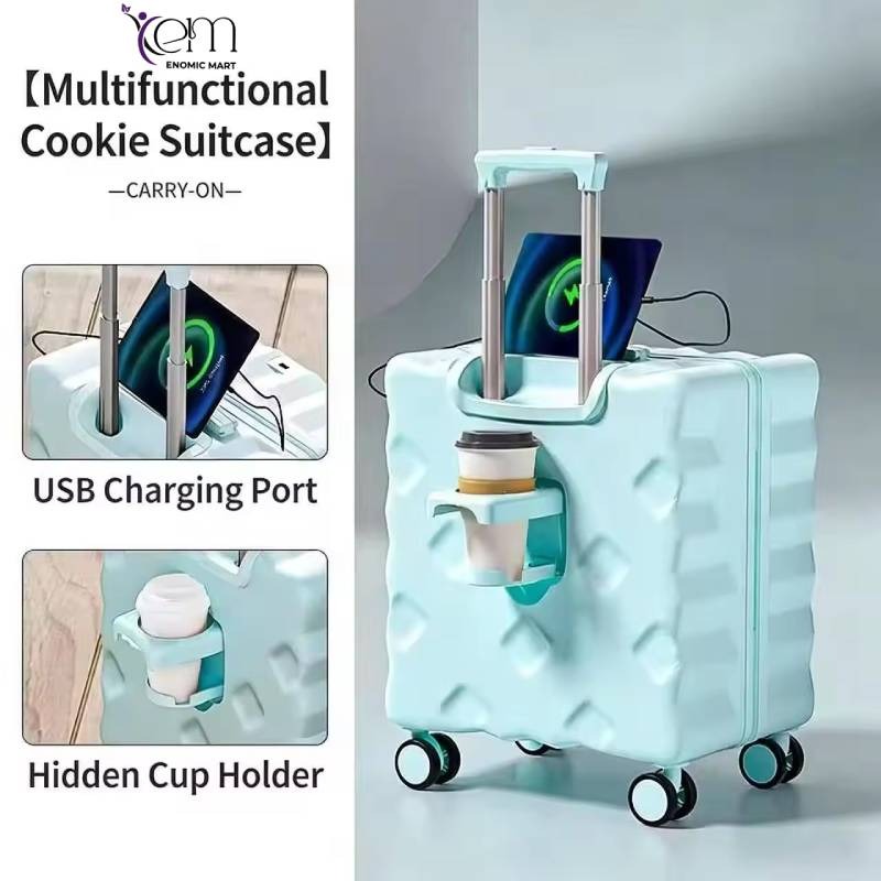 Unisex ABS 18-Inch Business Outdoor Fashionable Cabin Suitcase thumbnail 4