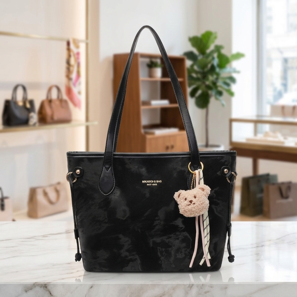 Cute Large Capacity Embossed Floral Tote Bag