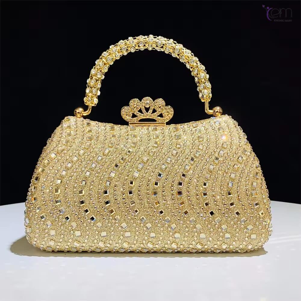 New Cross Border Wave Diamond Handheld Evening Bag thumbnail 3