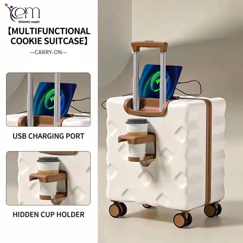 Unisex ABS 18-Inch Business Outdoor Fashionable Cabin Suitcase