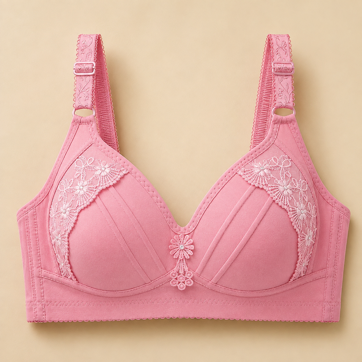 Women Large Size Large Cup Underwear Female No-steel Ring Brassiere thumbnail 5