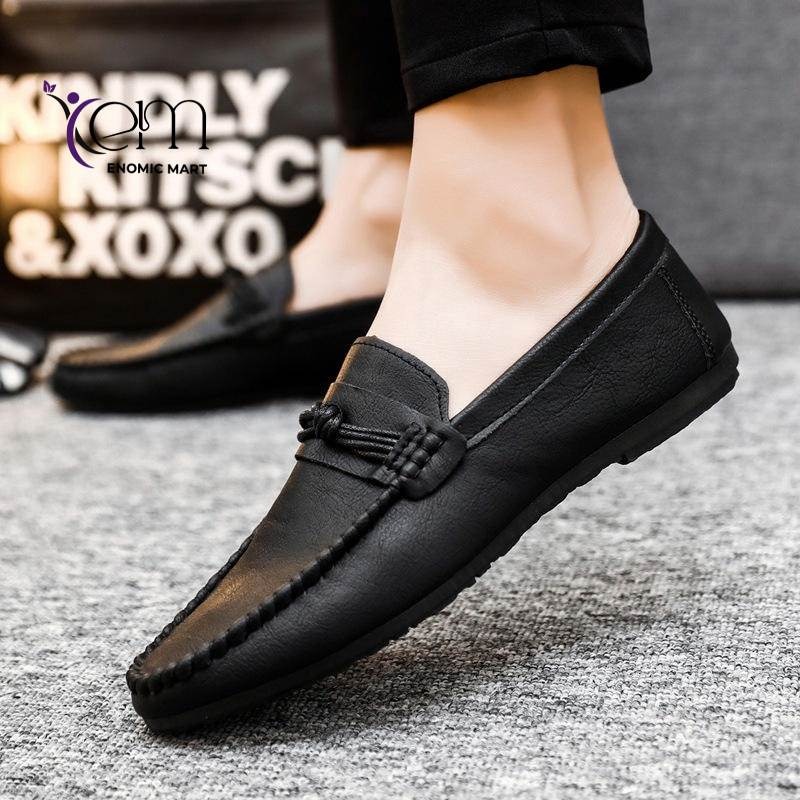 Ultra Light Soft Men Knot Detail Slip on Loafers thumbnail 2