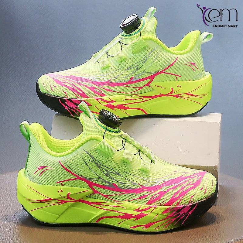 Boys Casual Rotating Button Girls Running Kids Fashion Mesh Shoes thumbnail 2