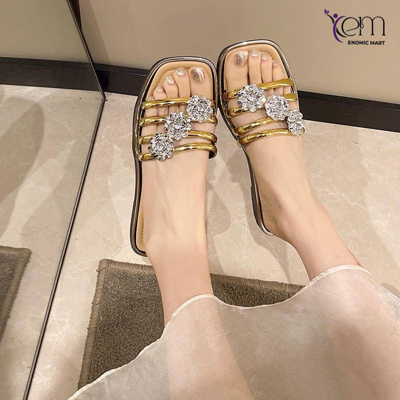 Sandals for Women Wearing Summer Rhinestone thumbnail 2