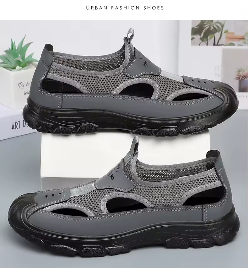 Lightweight Breathable Men's PU Insole Outsole Sandals thumbnail 3