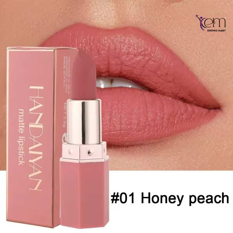 HANDAIYAN Square Tube Matte Lipstick, 6 Shades Velvet Lip Stick