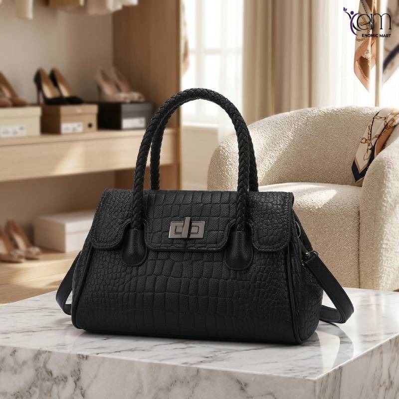 Trendy crocodile pattern middle-aged women's bag