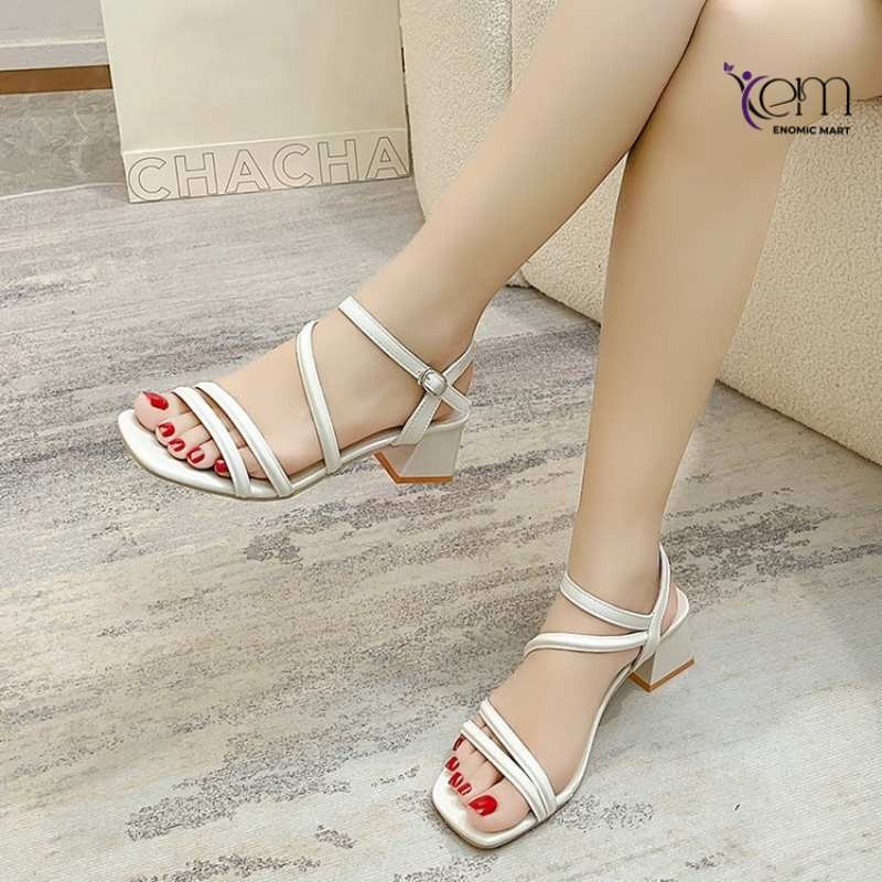 Women Shoes Solid Color New Design square Heels thumbnail 2