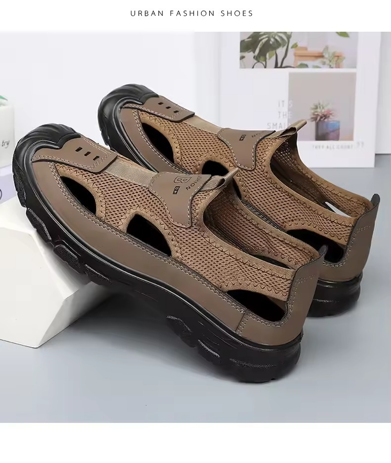 Lightweight Breathable Men's PU Insole Outsole Sandals thumbnail 2