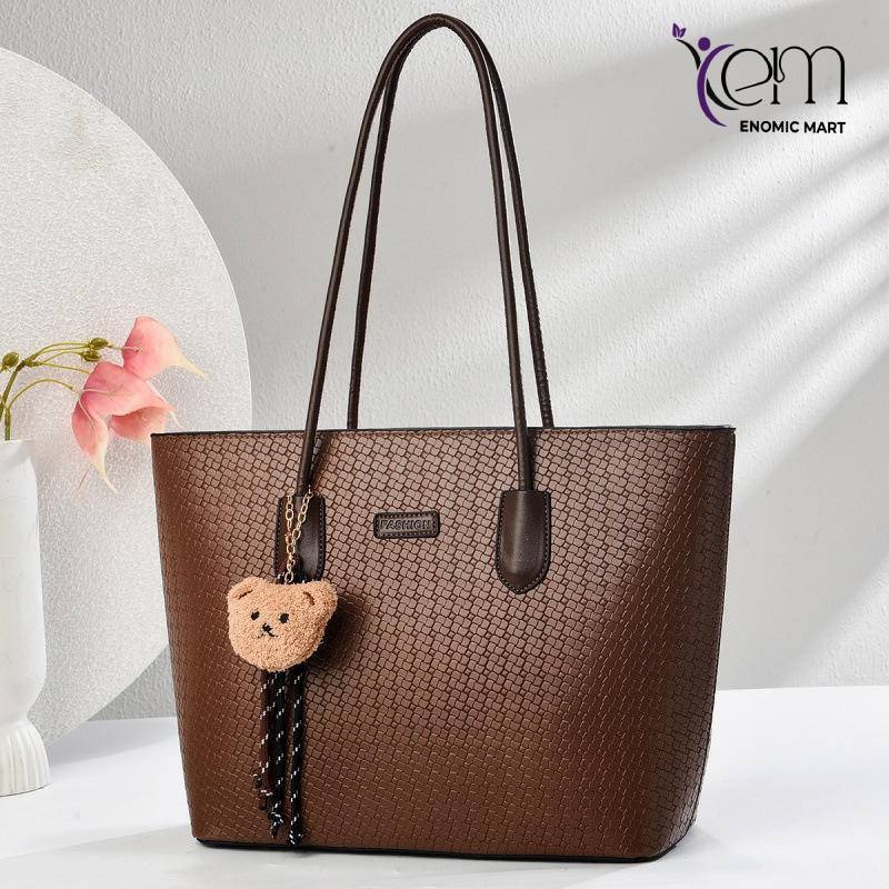 Women's Tote Bag Small Bear Pendant Underarm Single-Shoulder thumbnail 3