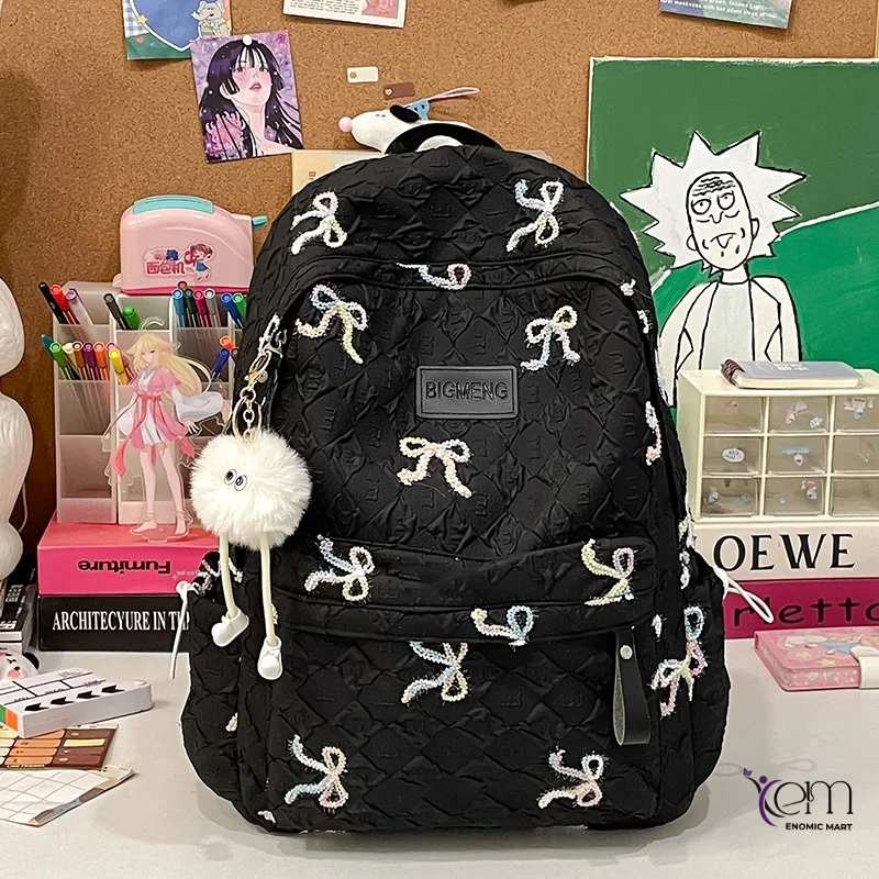 Women's Nylon School Backpack-Super