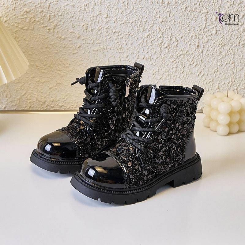 Girls Boys Flat Boots Kids Soft-soled Water-proof Boots