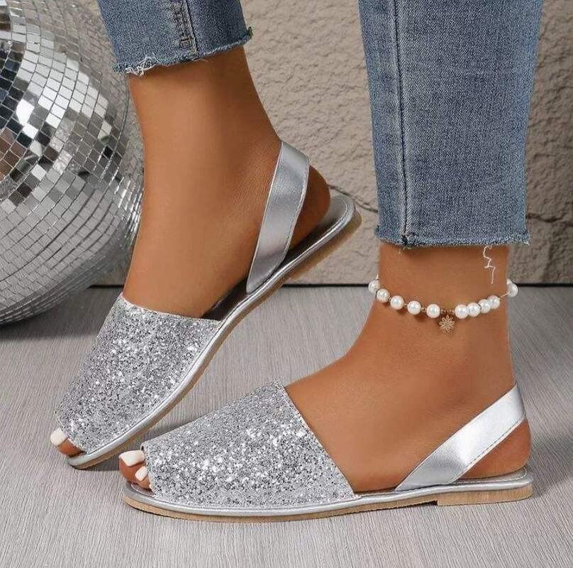 New Women's Flat Peep Toe Sandals