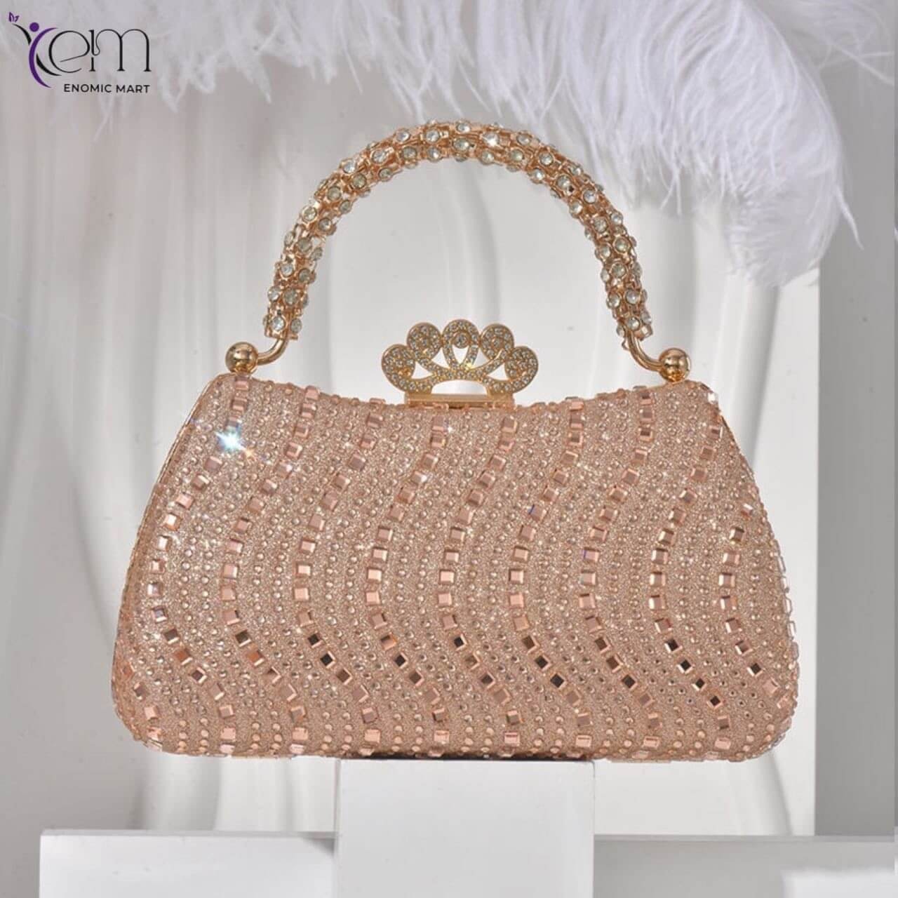 New Cross Border Wave Diamond Handheld Evening Bag thumbnail 4