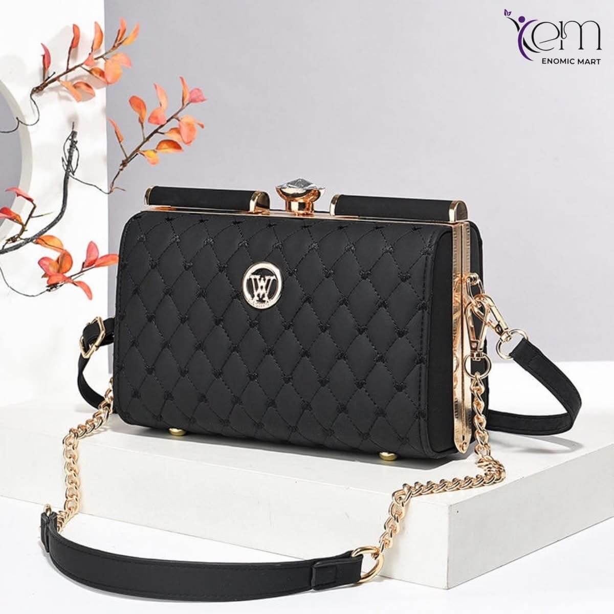 Waterproof PU Cosmetics Crossbody Chain Bag Women
