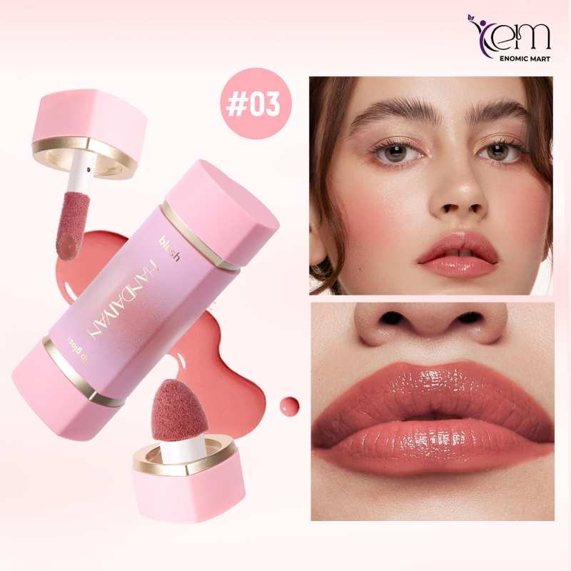 Double Ended 2-in-1 Cream Blush & Lip Tint Set-6 Colors Mineral-Based thumbnail 3