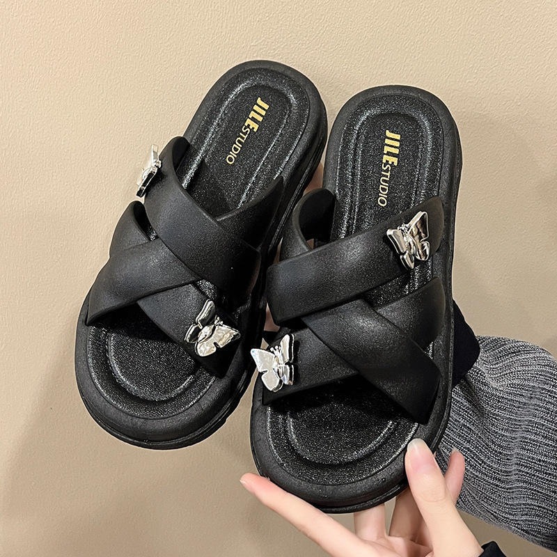 Summer New Open Toe Thick Heeled Sandals