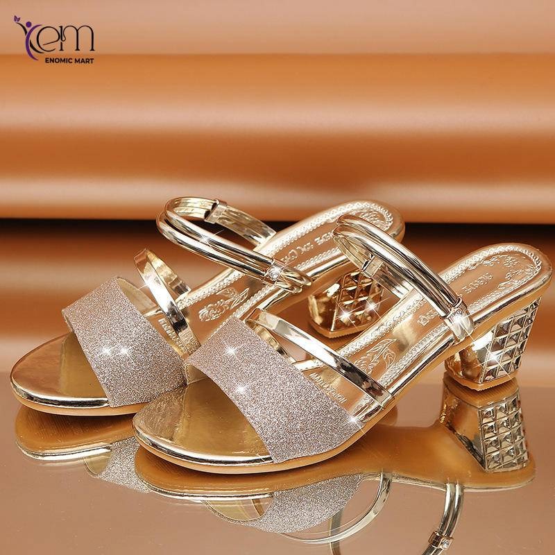 Roman Style Gladiator Sandals Chunky Heels thumbnail 2