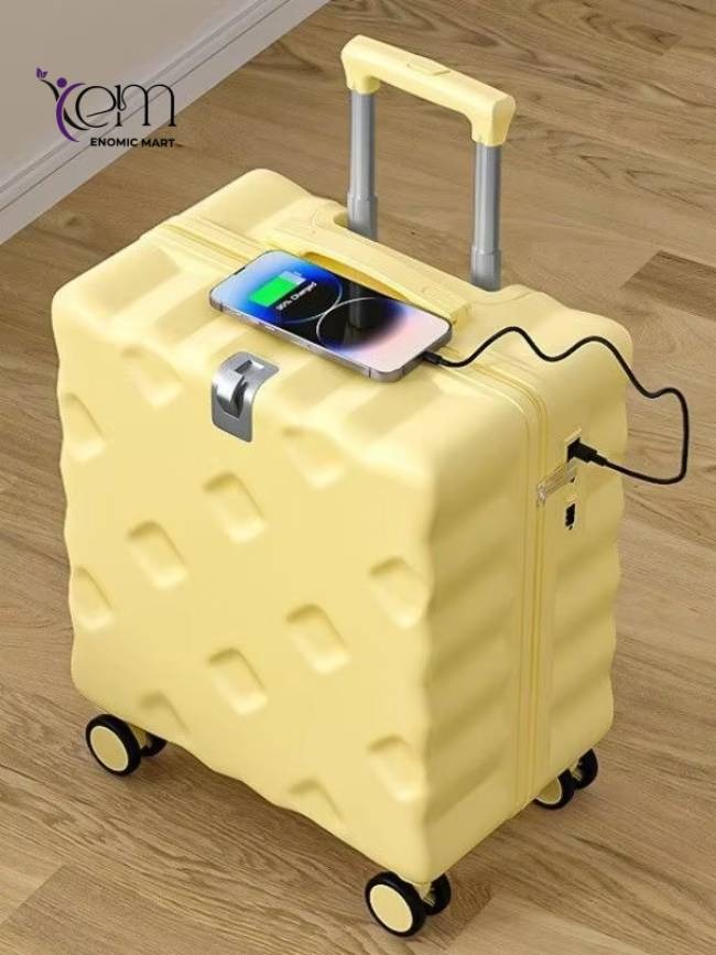 Unisex ABS 18-Inch Business Outdoor Fashionable Cabin Suitcase thumbnail 3