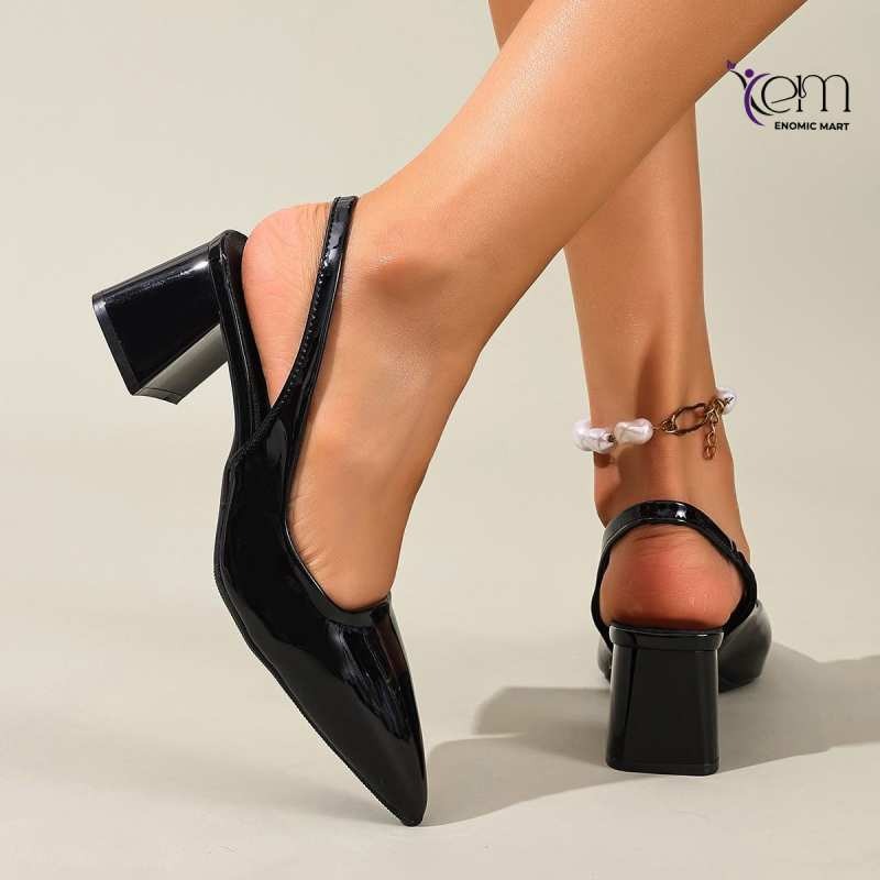 New Elastic Band Back Support Square Heel 3-6cm thumbnail 2