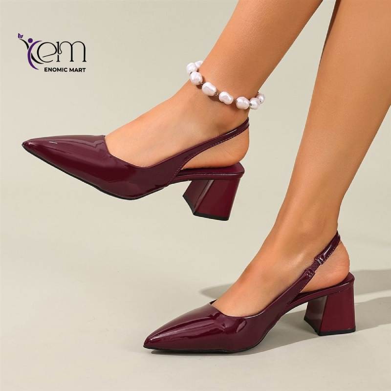 New Elastic Band Back Support Square Heel 3-6cm