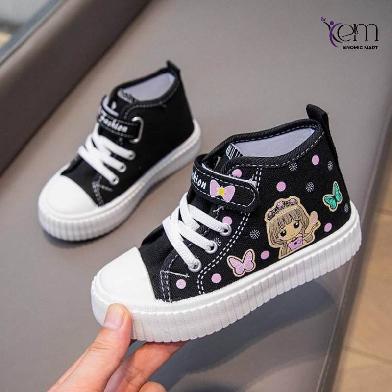 Cartoon Children's Korean Style Autumn High-Top