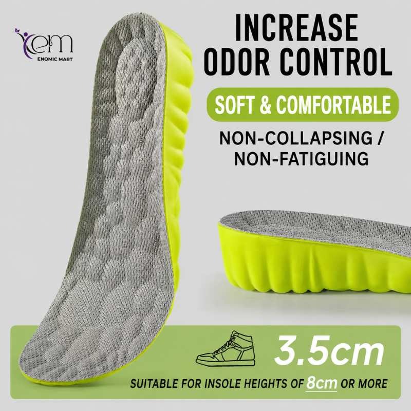 height-increasing insoles, full-length anti-odor air
