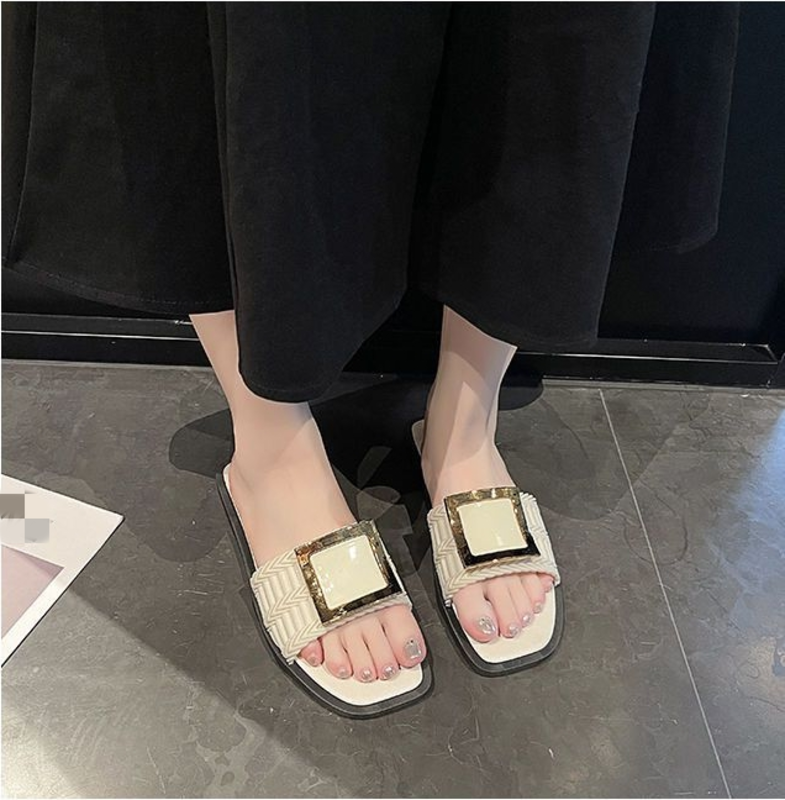 Buckle Soft Bottom Non-slip Flat Sandals thumbnail 3